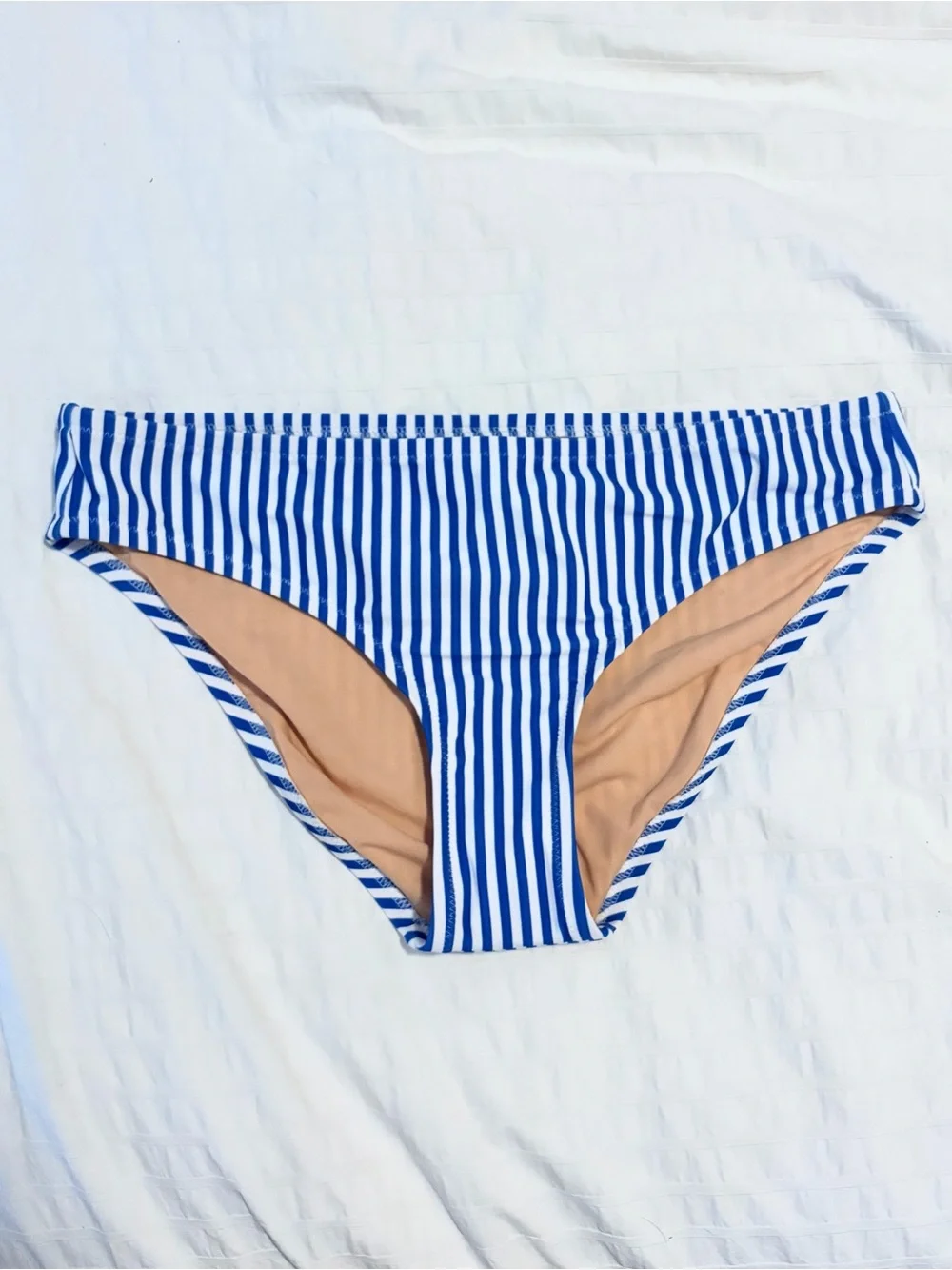 NWT JCrew Striped Bikini Brief Bottoms, Medium